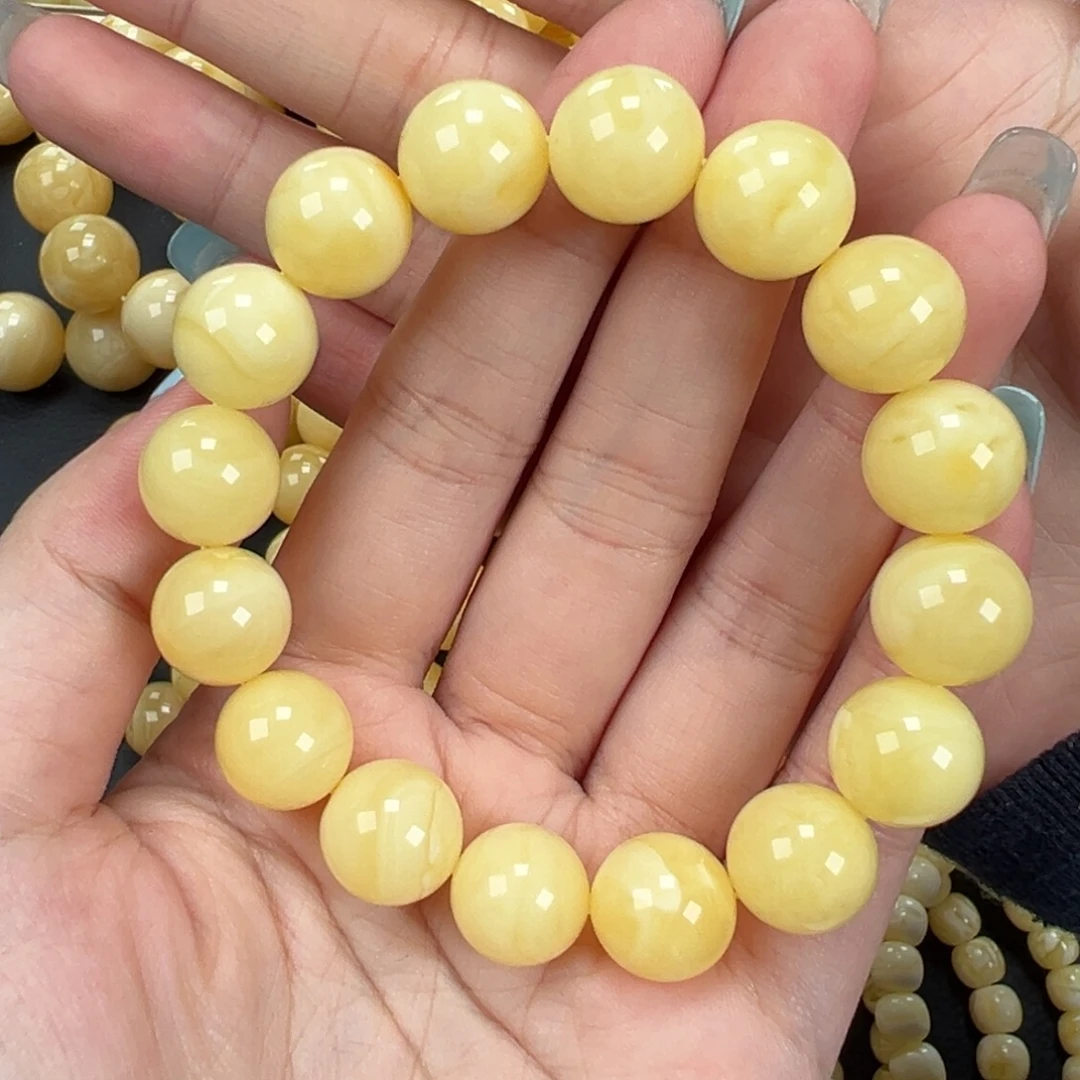 琥珀未镶嵌手链21.7白蜡