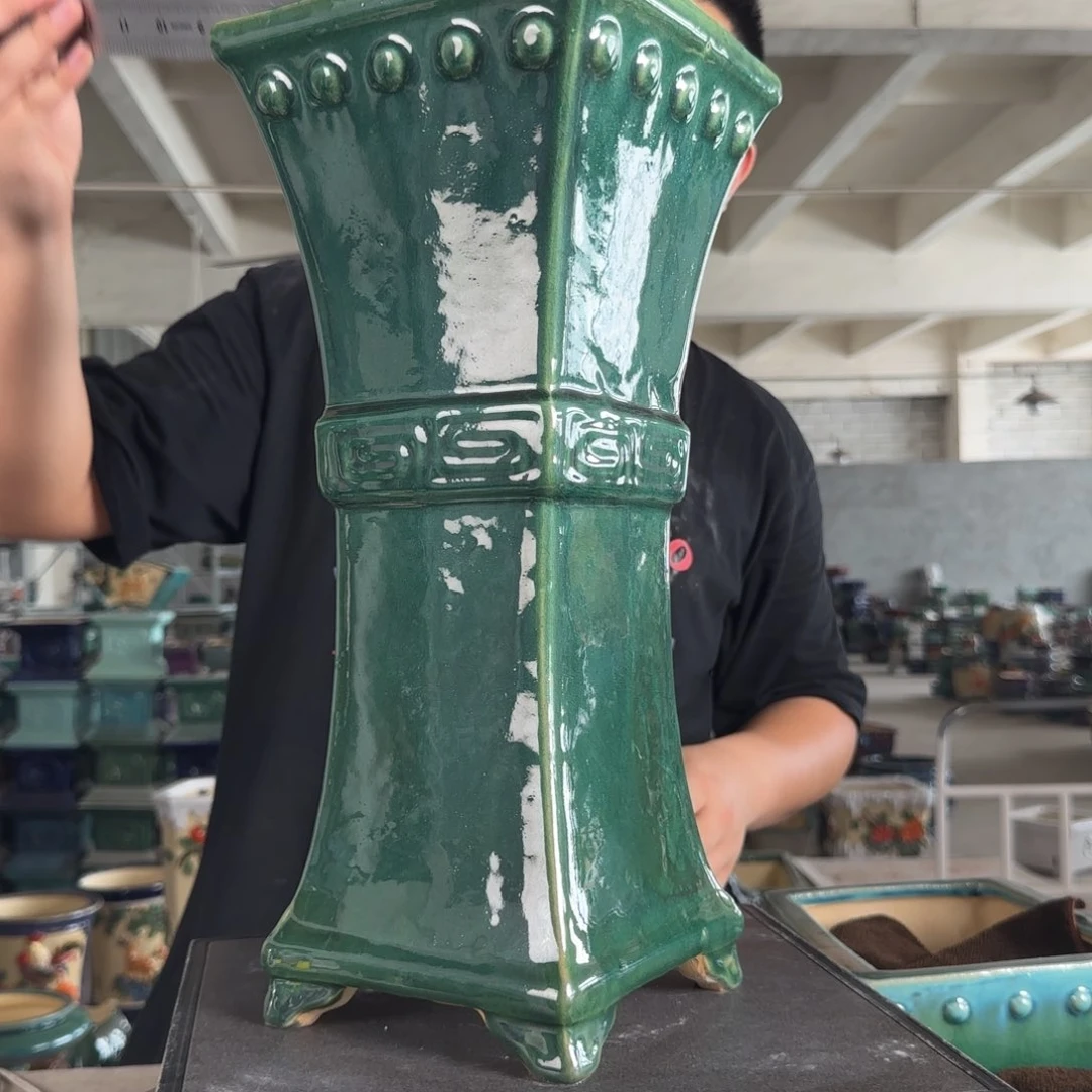 。一风堂石湾花盆 瑕疵 内15*38
