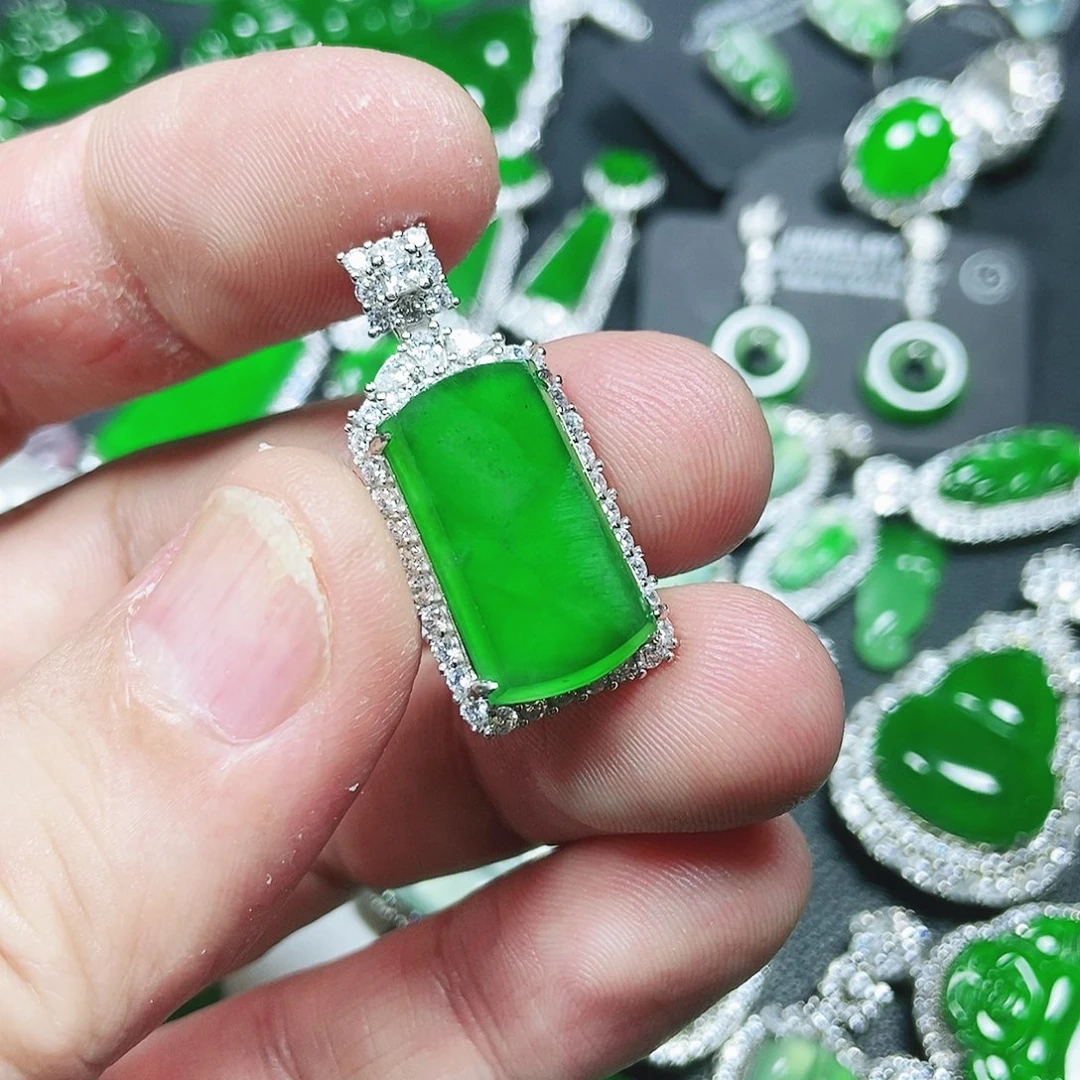 翡翠银S925镶嵌吊坠(不含链)731吊坠