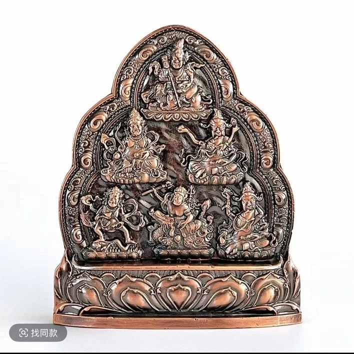 西藏印象五路财神合金供佛摆件家居工艺品