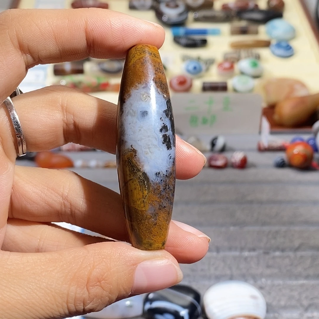 我***友玛瑙/玉髓合金颈饰