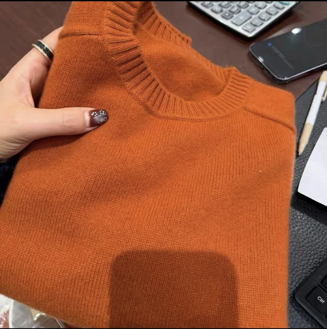 【L P 同款康赛妮 AU 】100%山羊绒衫圆领双股加厚羊绒衫2511