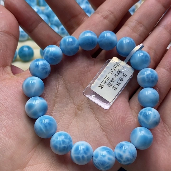艾***梦针钠钙石（海纹石）未镶嵌手链