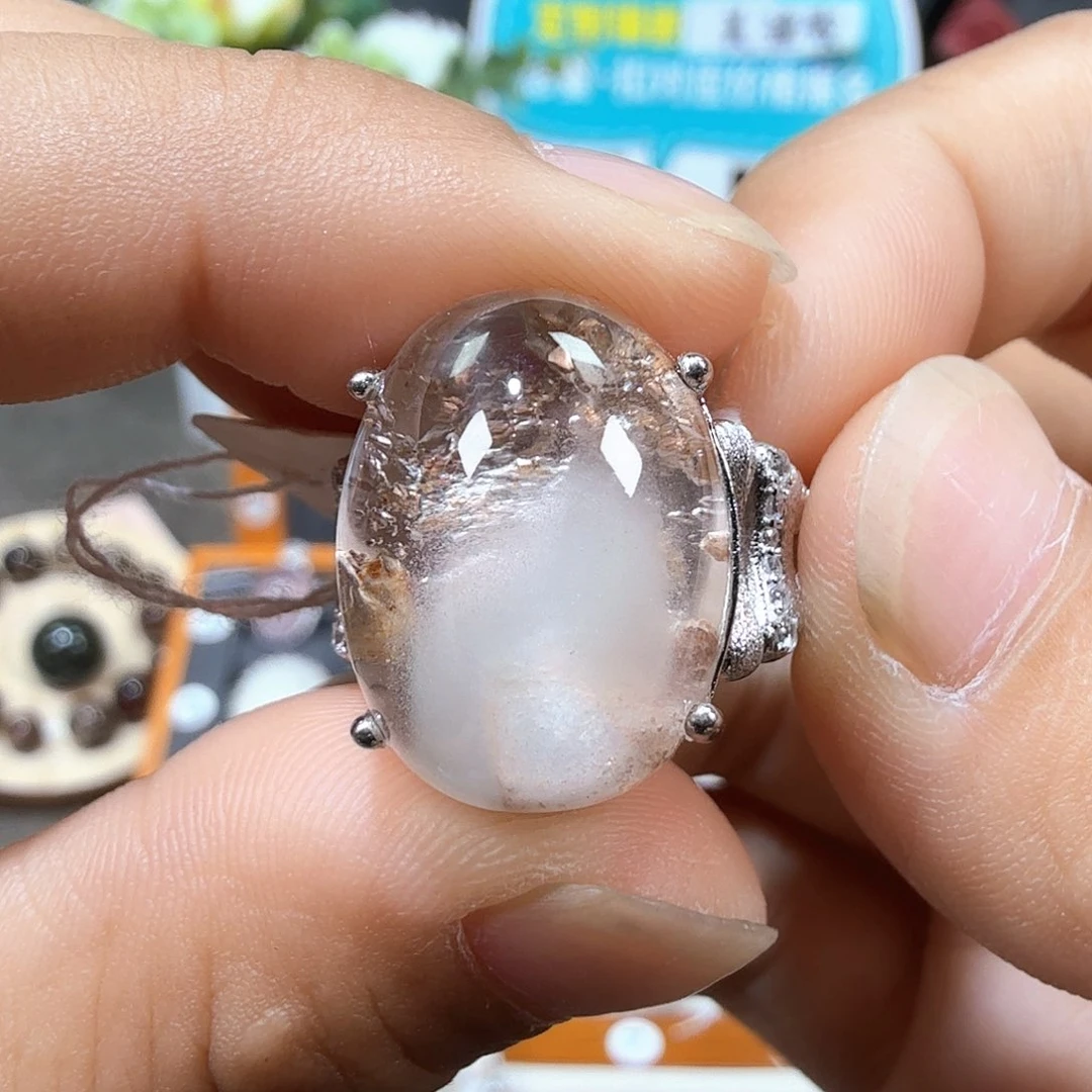 水晶银S925镶嵌水晶清**月S925银镶水晶水晶水晶