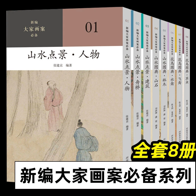 【老师推荐】新编大家画案必备全套8册可选 山水图典林木山石山花