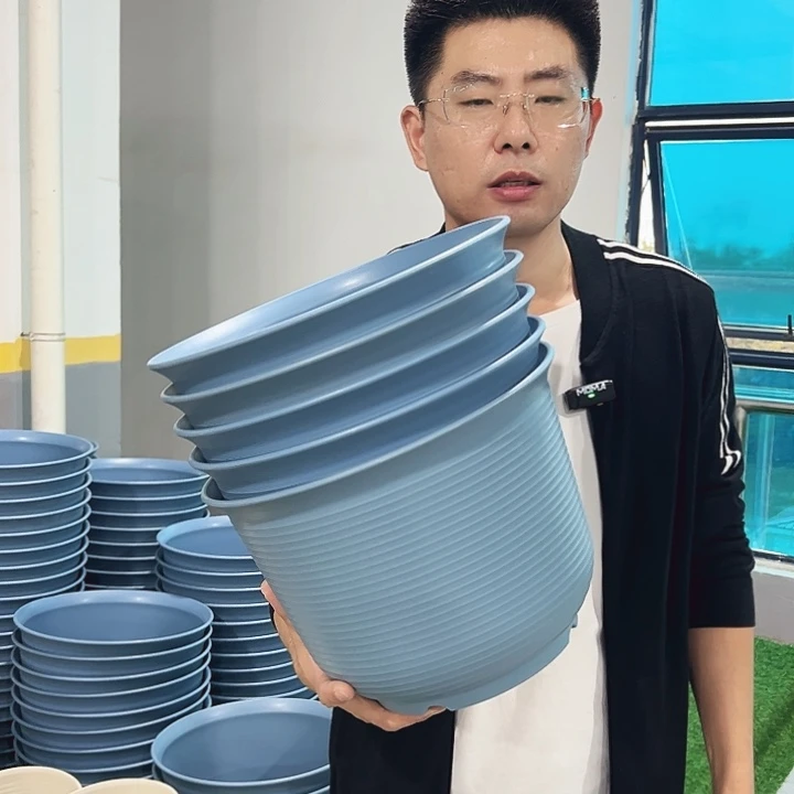 特价矮陶口30高21雾霾蓝5只无托