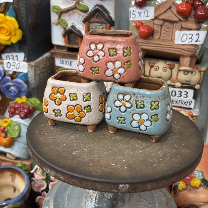 紫砂花盆粗陶材质多肉花盆