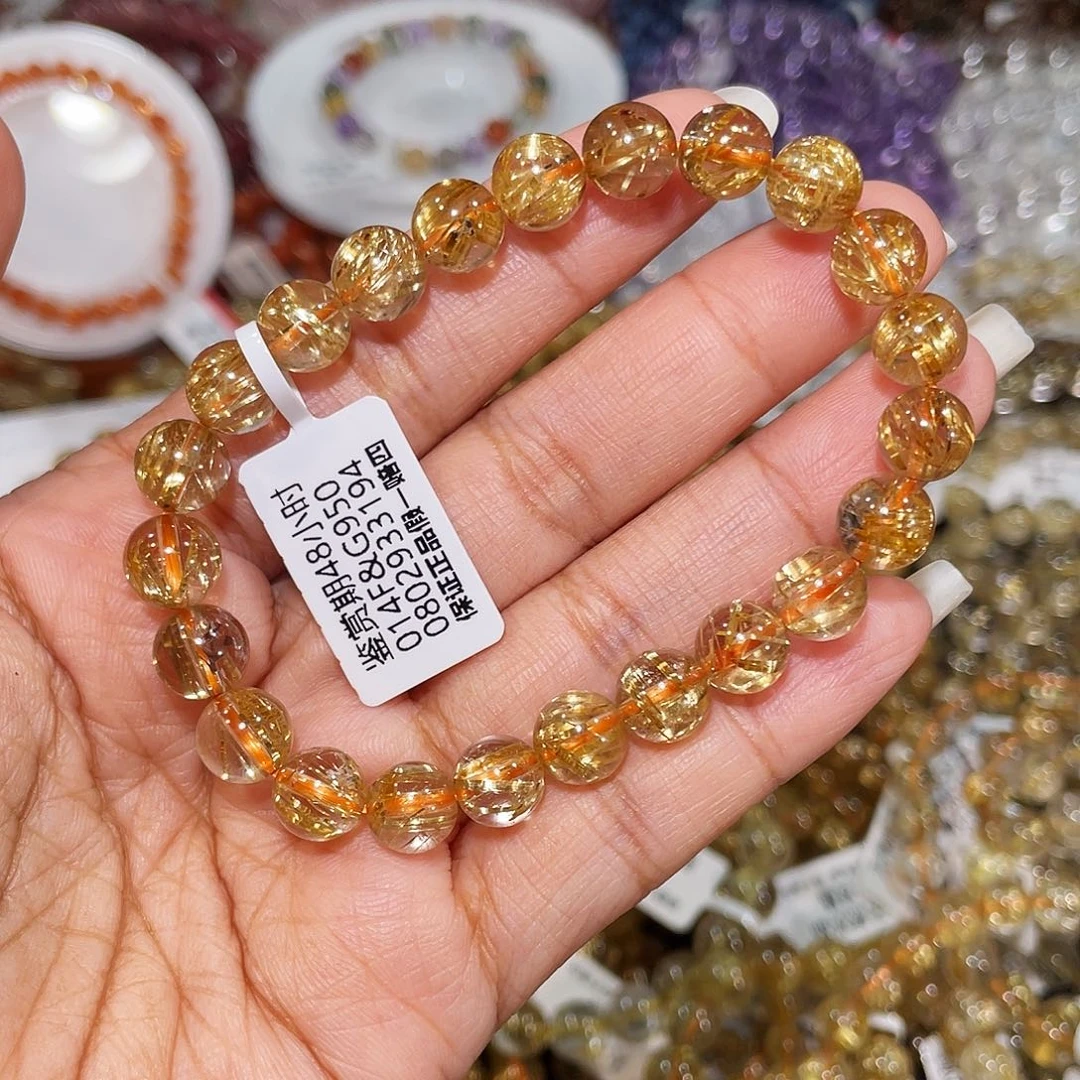 手串发晶未镶嵌已实名钛金顺发8m