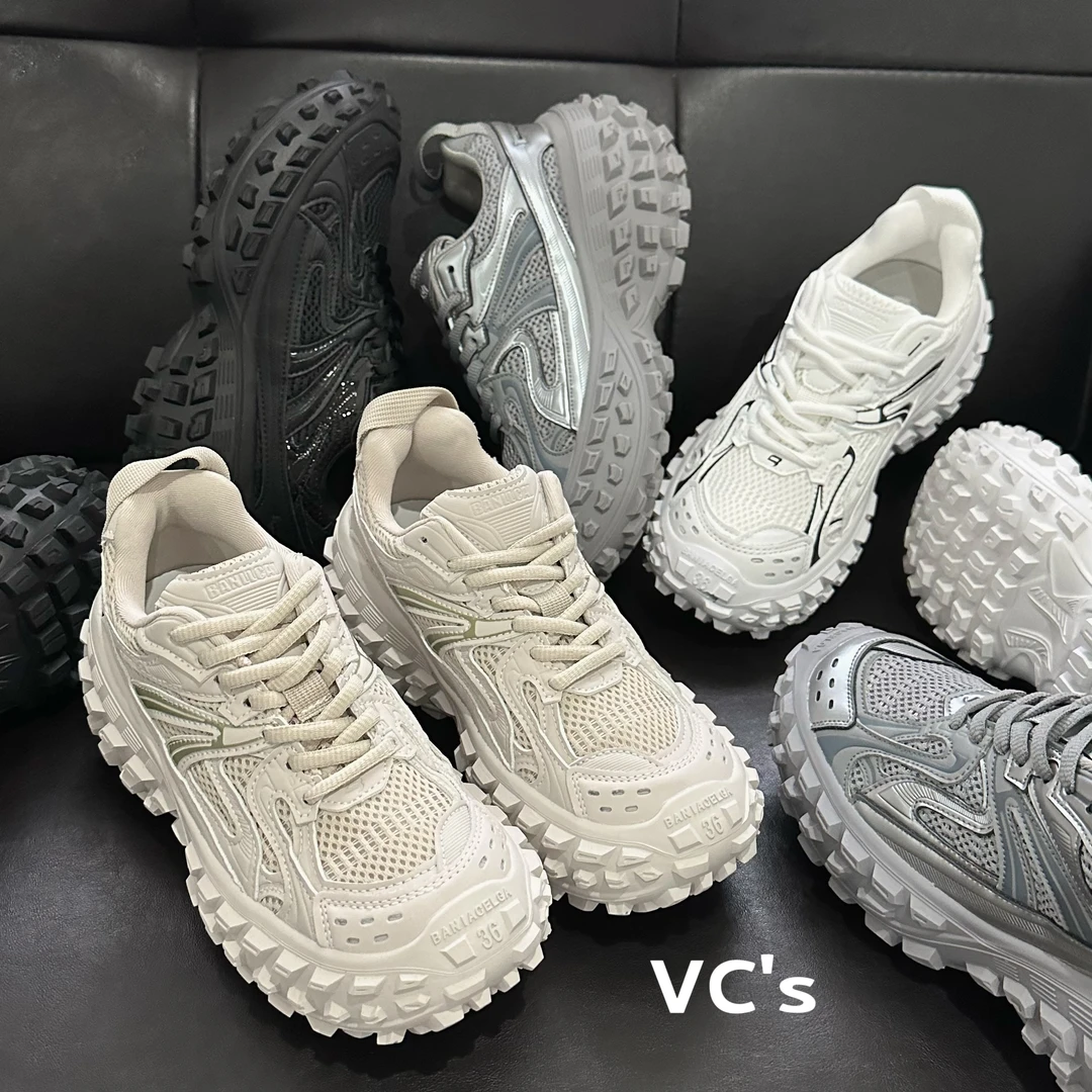 高定版轮胎底百搭透气网面厚底跑步鞋运动休闲老爹鞋潮流