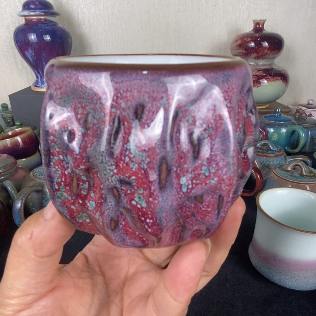 中国神后钧瓷茶具瑕疵处理