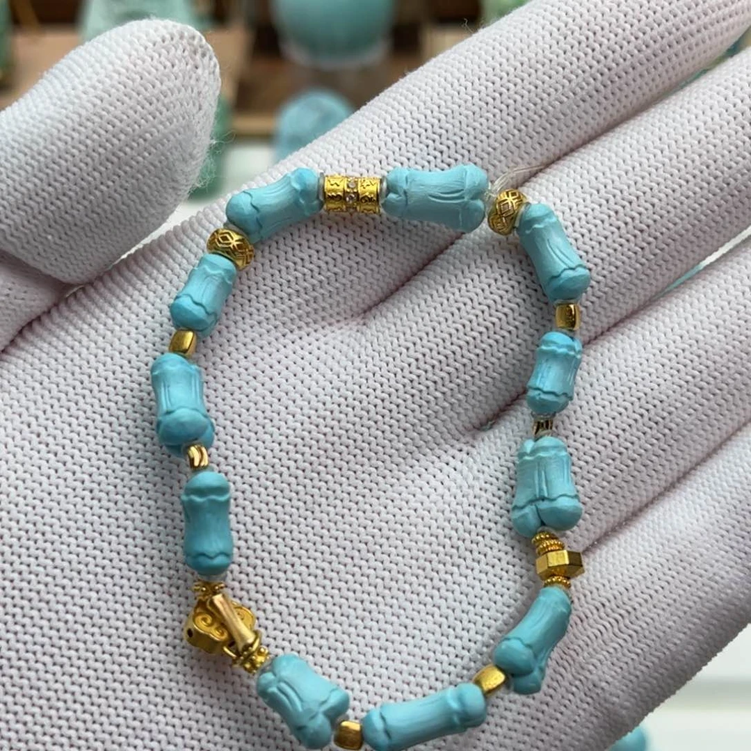 未镶嵌绿松石珠宝奇石骨头