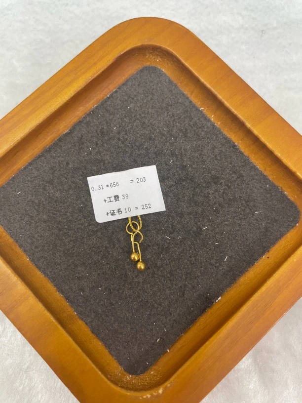 F13031足金999泡泡耳钉【主图有克重】