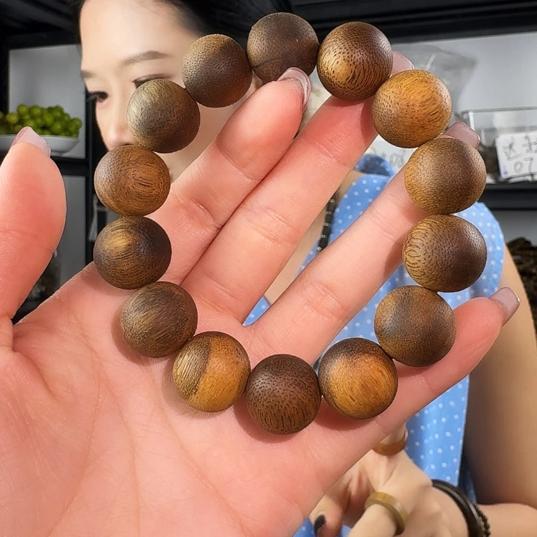 沉香香囊沉香白棋圆珠单圈卡16发一