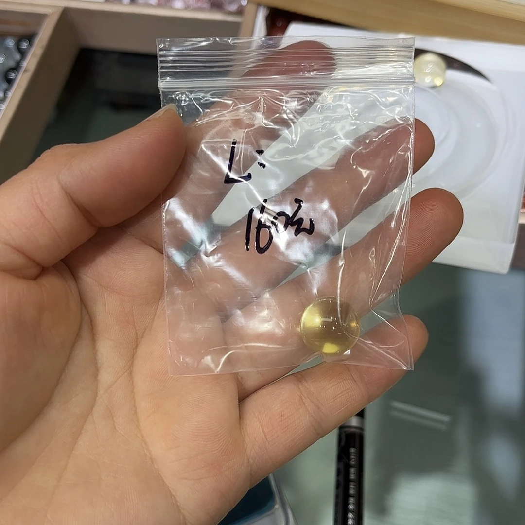 水晶珠宝半成品未镶嵌L黄水晶14毫米