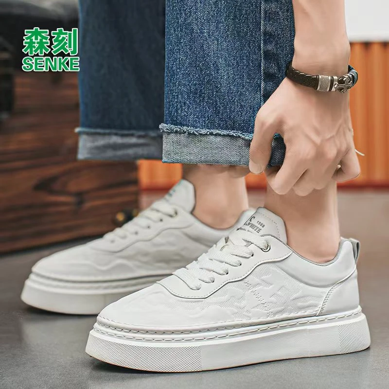 男鞋2025新款男士透气休闲板鞋潮男款软底鞋子潮流小白鞋男生