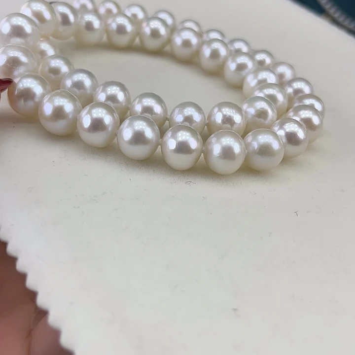 淡水珍珠银S925镶嵌颈饰10➕极光炫彩