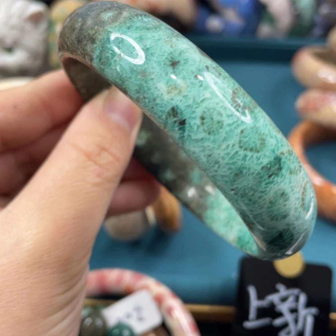 未镶嵌手镯硅化玉