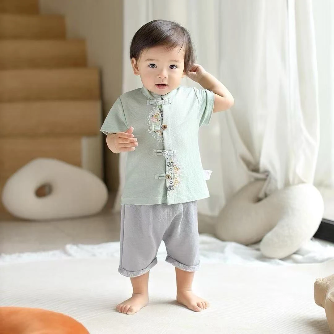 美妮【妈妈睡衣-蓝色鸭子睡衣-长袖长裤】童装/婴儿装/亲子装