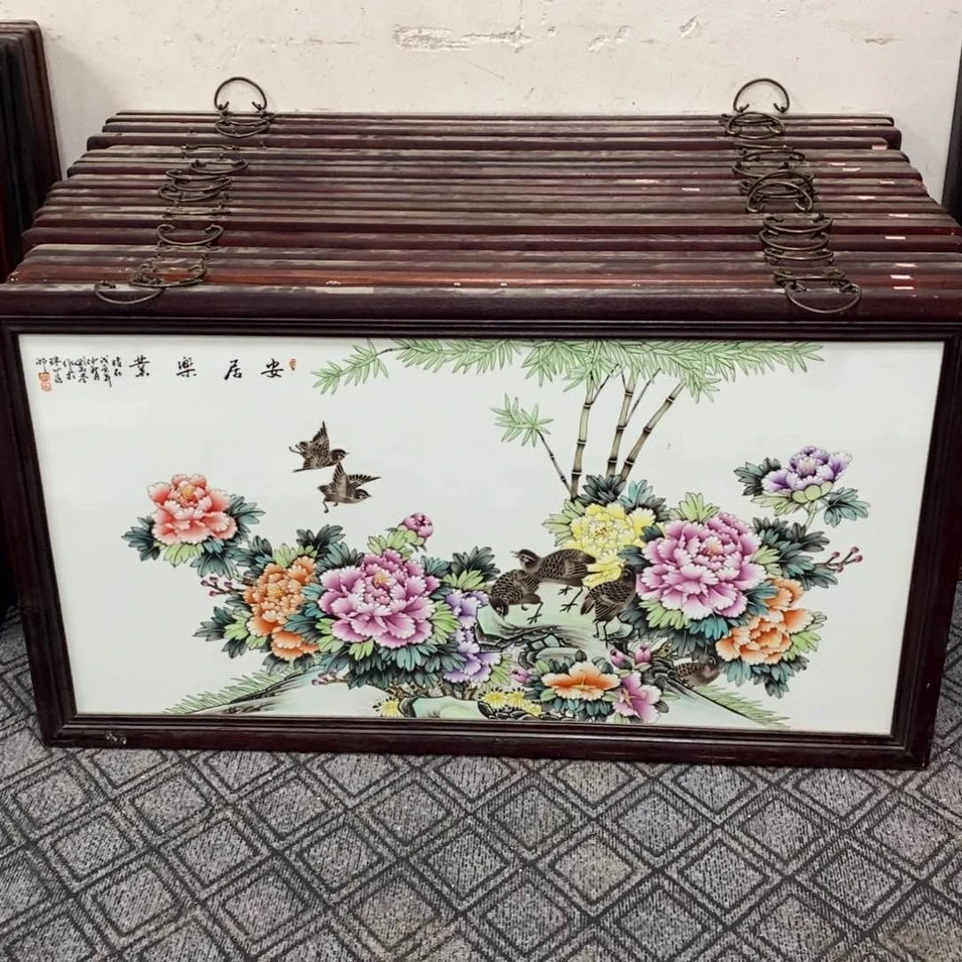 瓷片120*66 景德镇瓷板画柴窑烧制