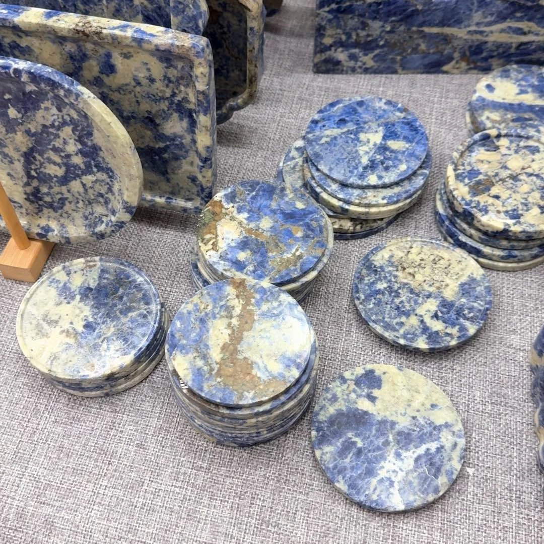 石材玻利维亚蓝茶杯垫