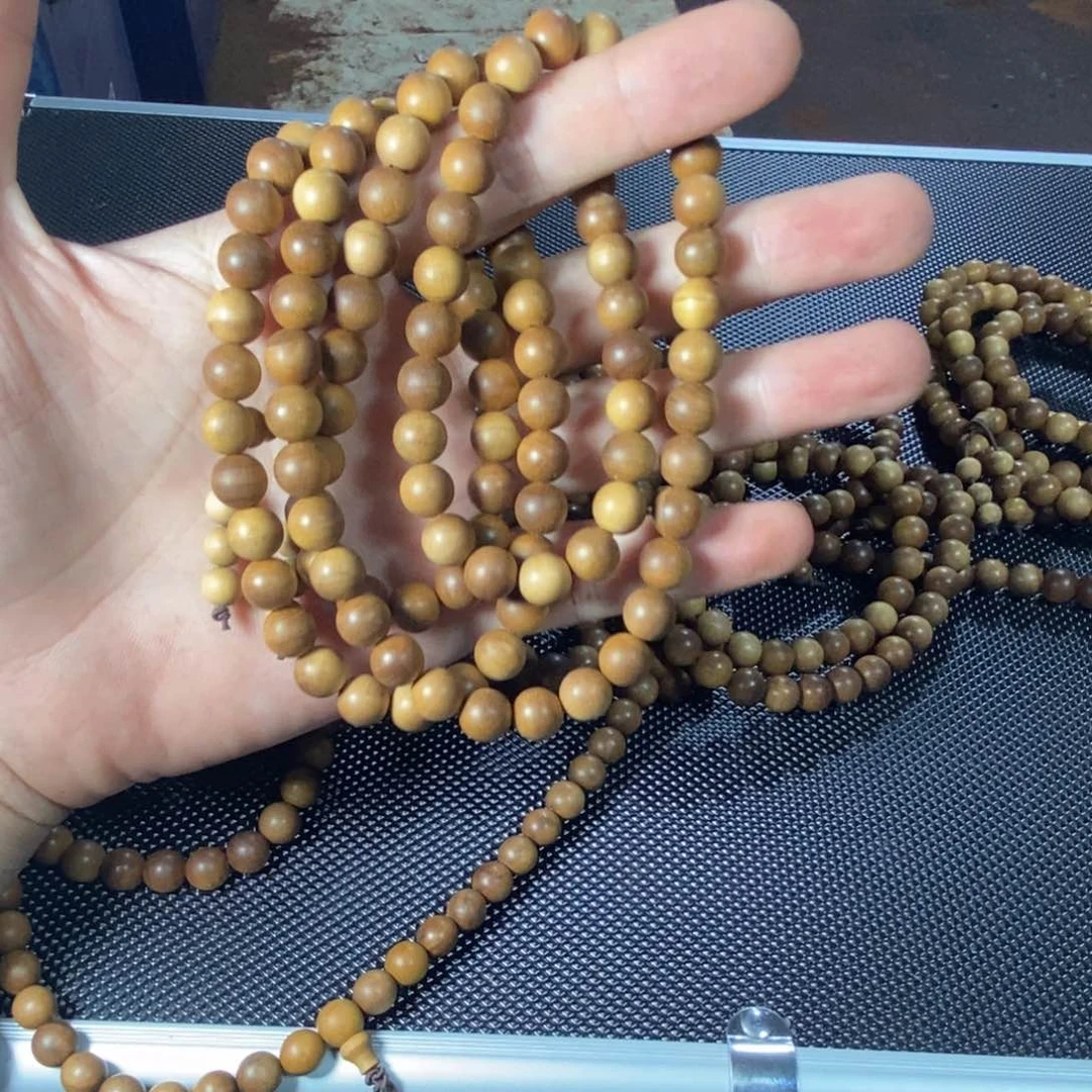 檀香木无事牌印度檀香双百料108*08