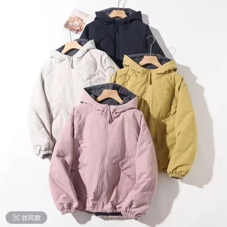 新款驼绒棉服保暖防风派克宽松好穿连帽棉衣厚外套89167