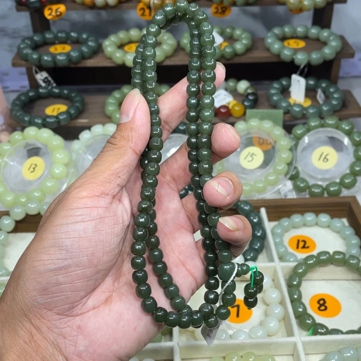 和田玉未镶嵌手串福利款108粒