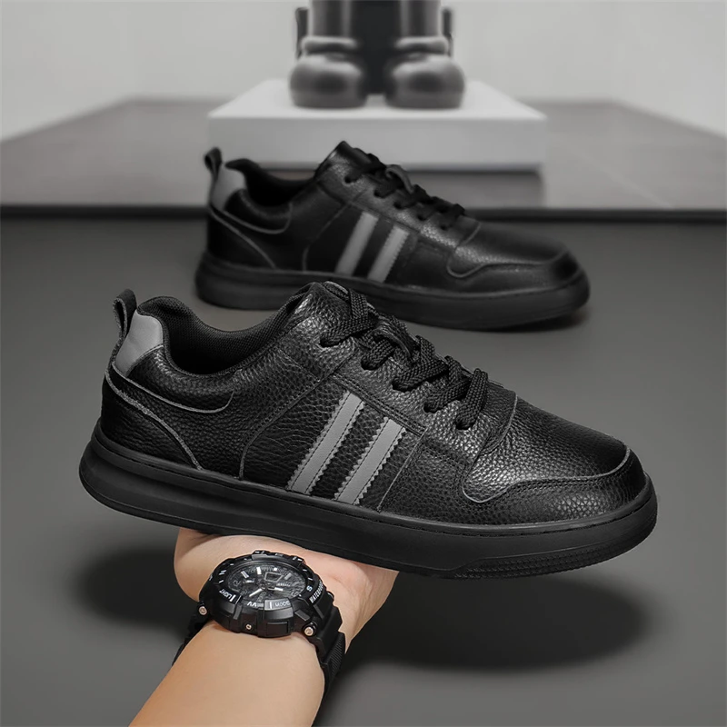 【头层牛皮】2025新款男款爆款秋冬季真皮板鞋男生鞋子休闲百搭潮鞋