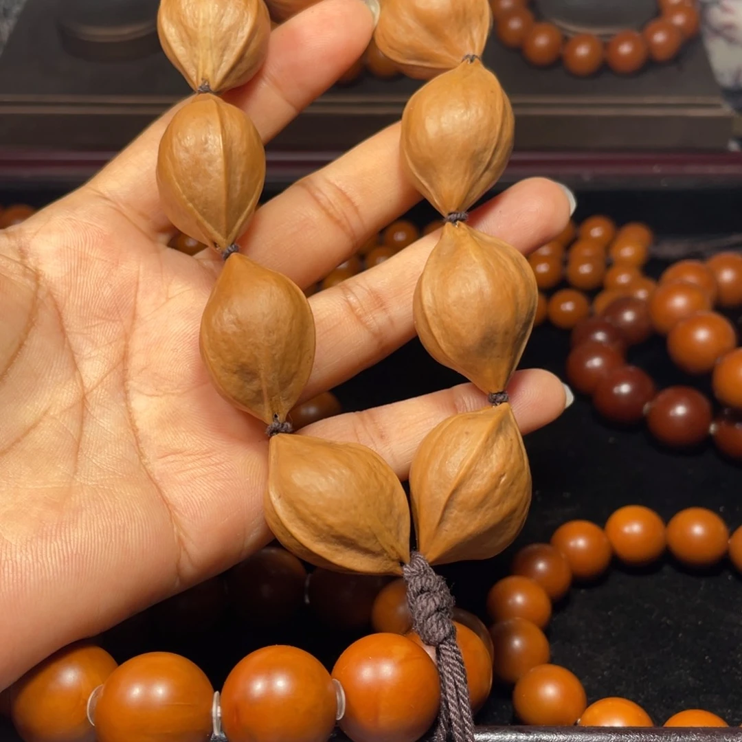 橄榄核手串/手链2.1+三花原皮9颗
