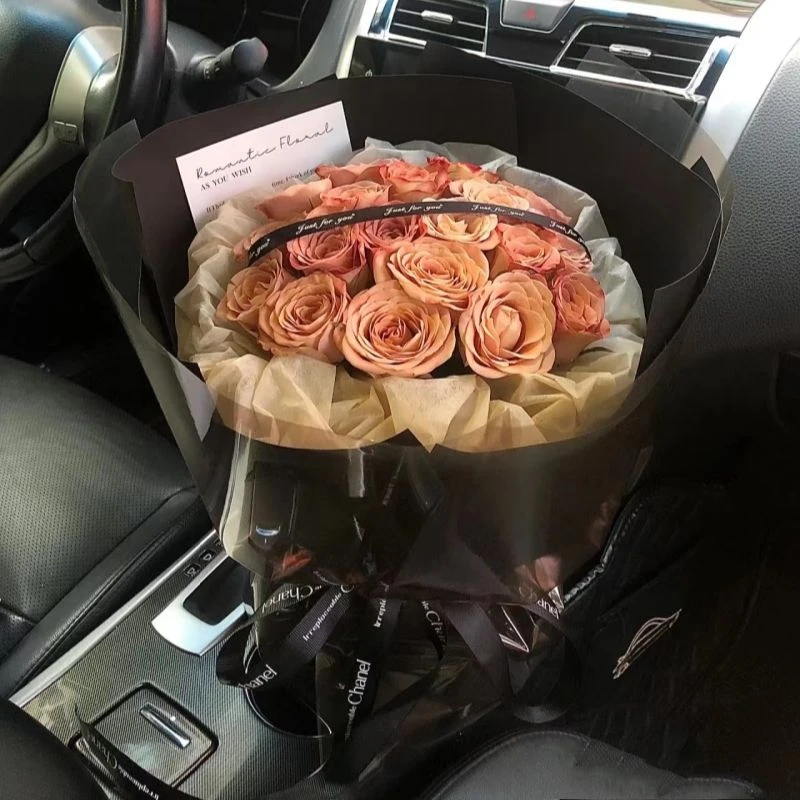 【复古高贵】33卡布奇诺花束同城生日祝福同城花店送花上门