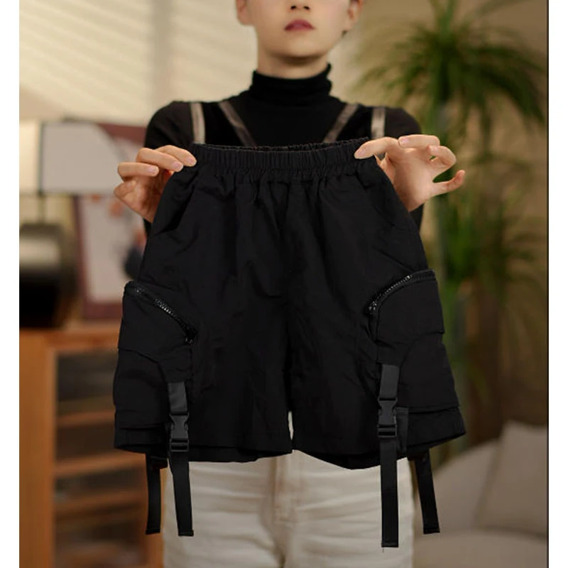 8828儿童工装短裤夏季新款夏装薄款男童女童宽松五分裤男童中裤