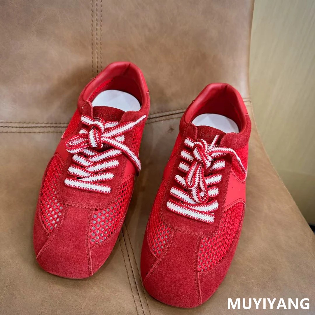 【透气鞋】设计感小众复古休闲系带高定版德训鞋 跟高3cm 25-171#