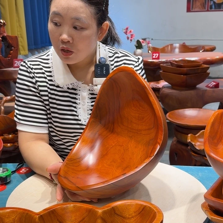 木香樟实木手工果盘