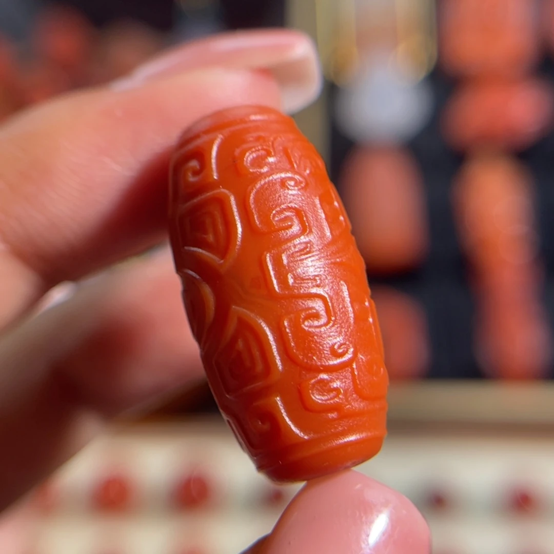 南红玛瑙饕餮勒子未镶嵌