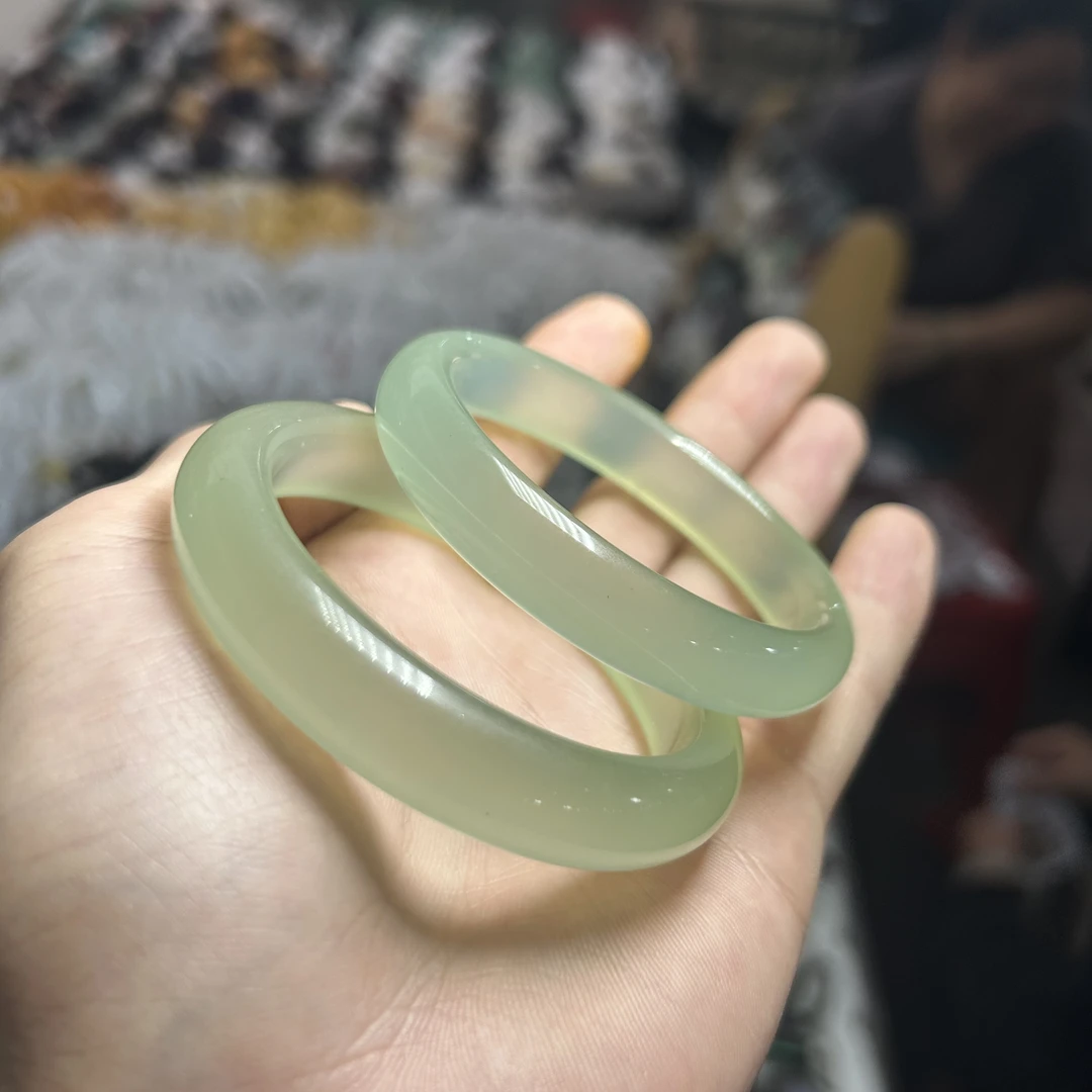 【潜珑珺】L-0825天然岫玉手镯多样性拍一发一