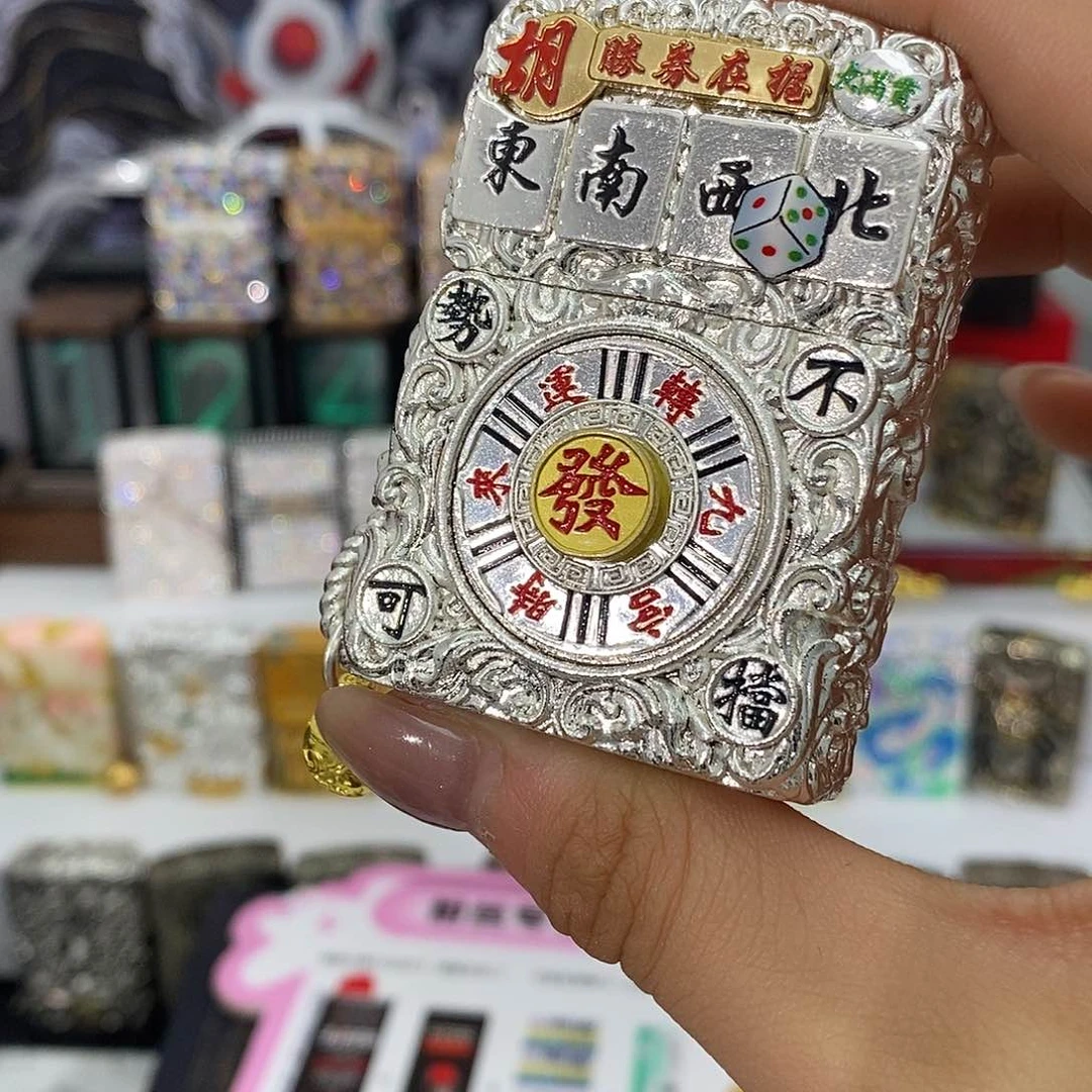 铜穿****粪镀银麻将把把胡带礼盒礼袋油火石礼包