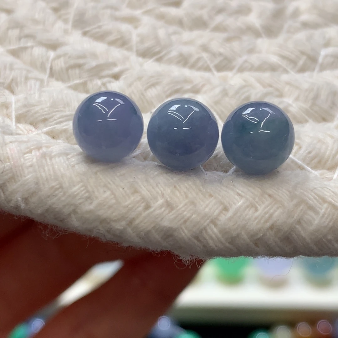 定制翡翠未镶嵌 毛货抛光定制 浓色粉调紫藤花 单颗价 发其一