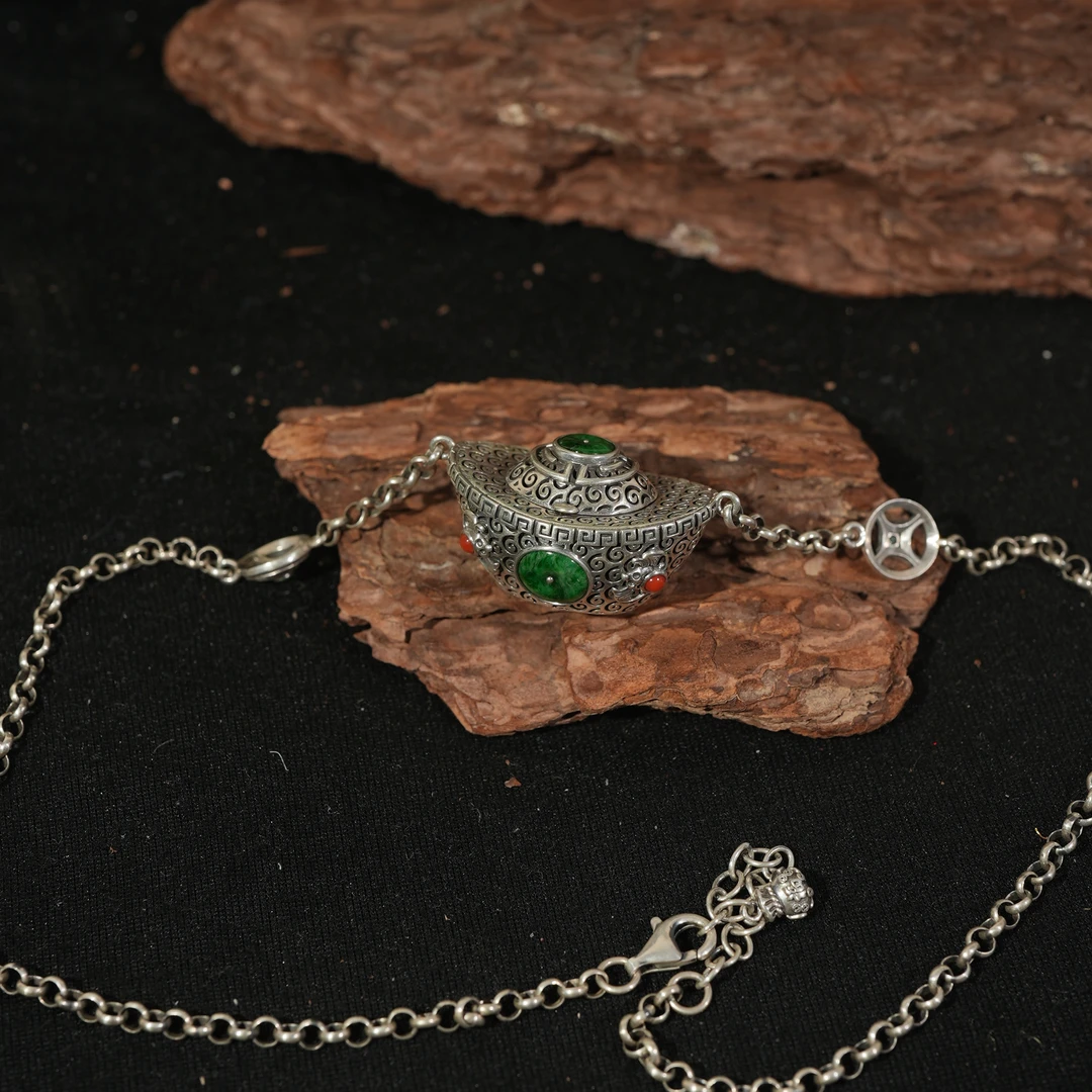 吊坠925银 【618大促】6.8香港王老板-银饰吊坠1L37