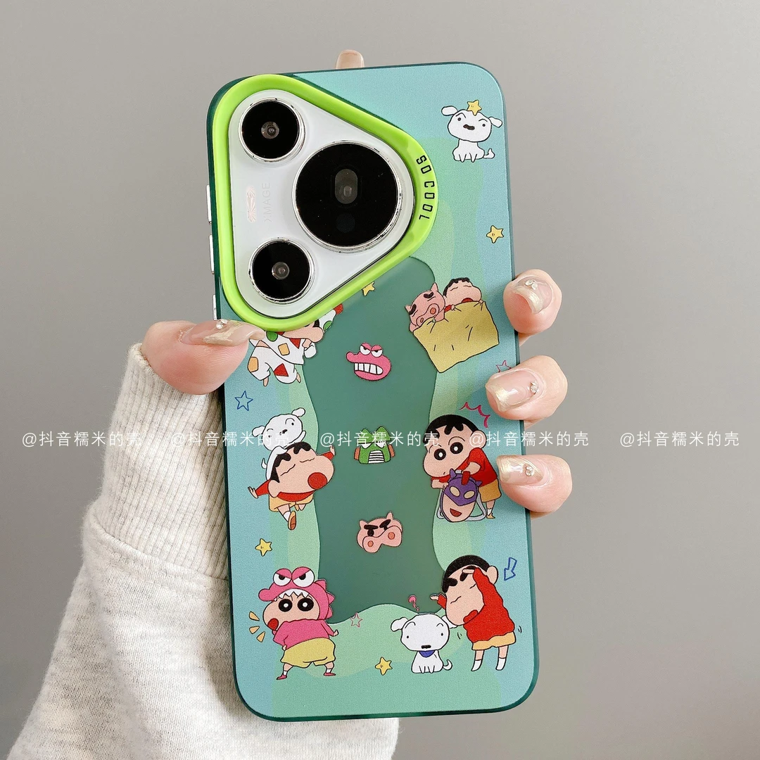 （华为p系列）磨砂彩银适用华为p80pro/70/60/50小新合集卡通手机壳