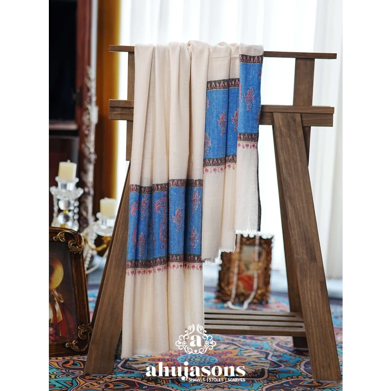 克什米尔pashmina披肩围巾藤蔓绣 100*200 60083-H1750