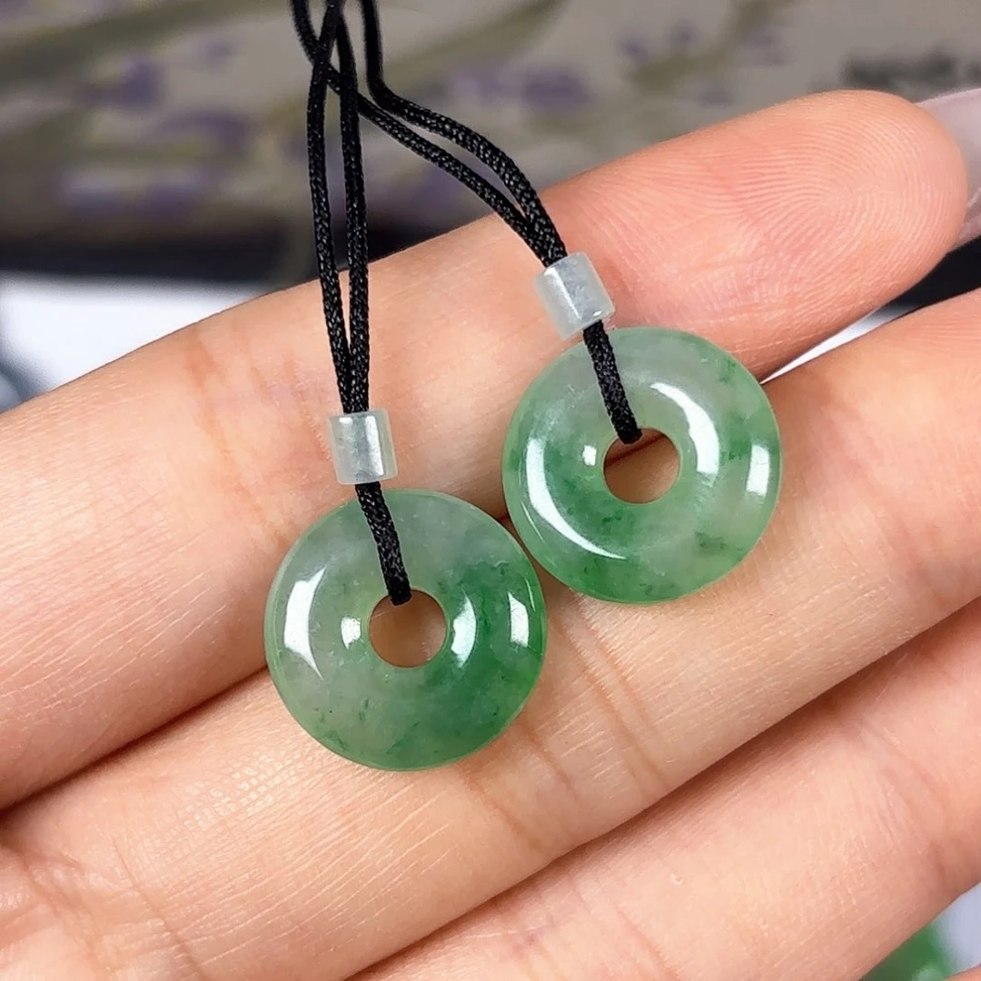 翡翠未镶嵌颈饰卡14.6-3.5