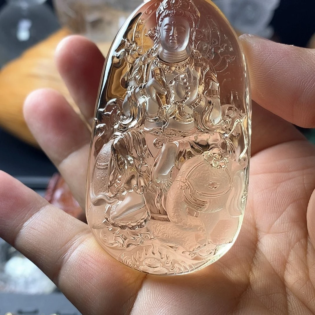 未镶嵌颈饰水晶普贤菩萨