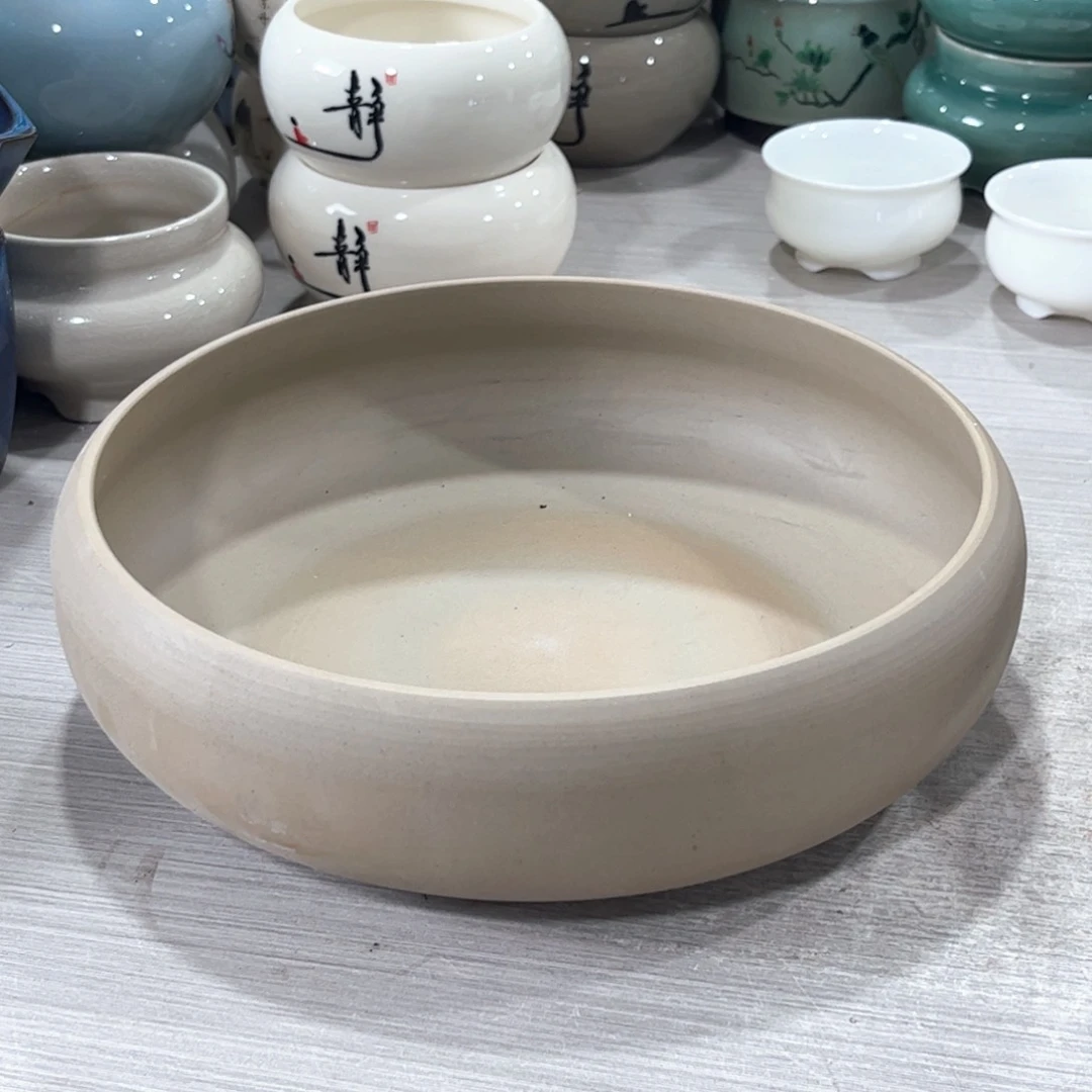 口径 22*7.5陶瓷绿植多肉微瑕花盆