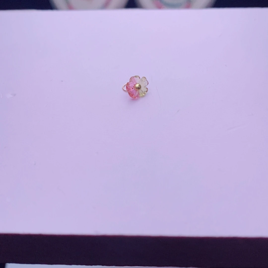 18K金镶嵌花花提溜m碧玺