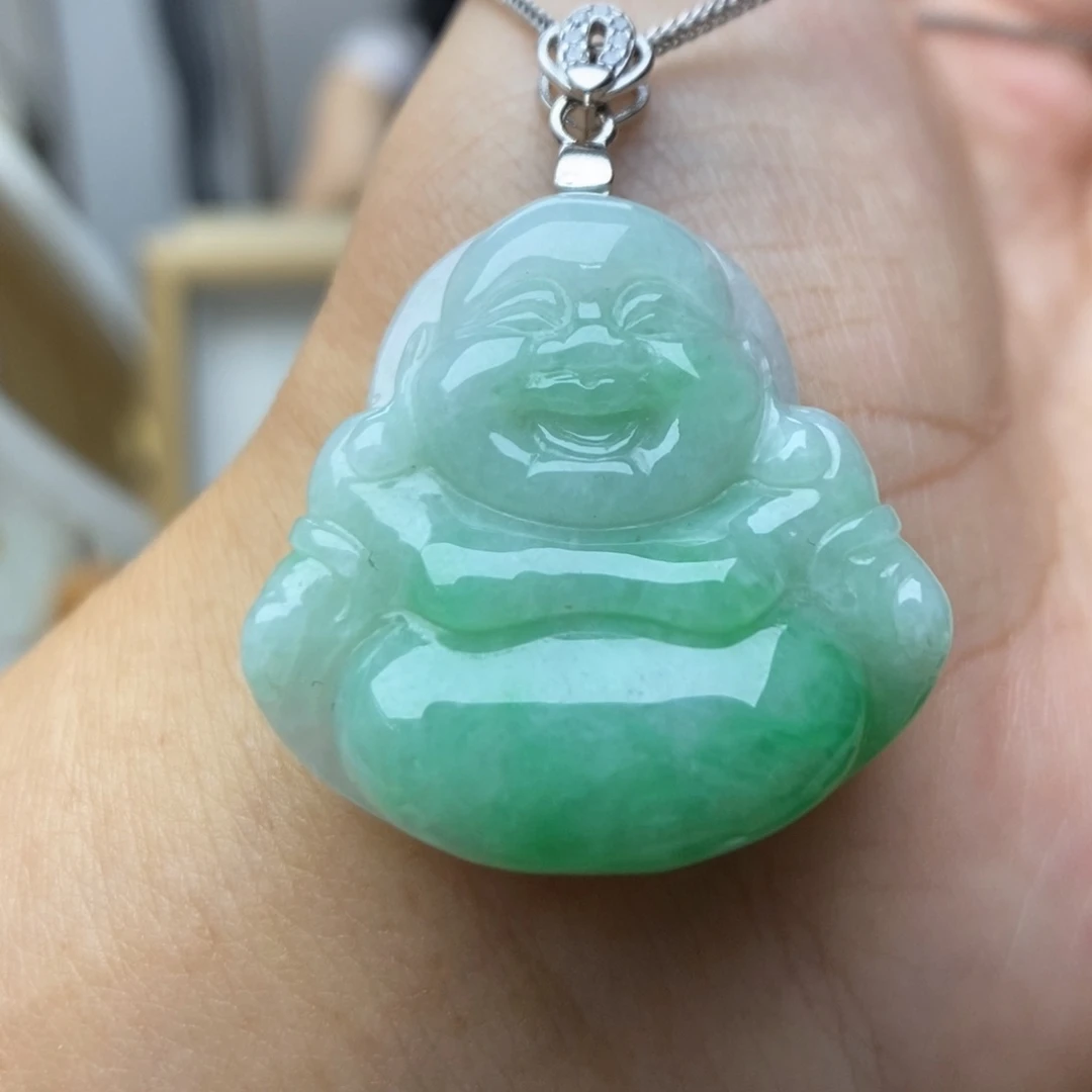 【闪购商品】颈饰银S925镀金镶嵌翡翠24