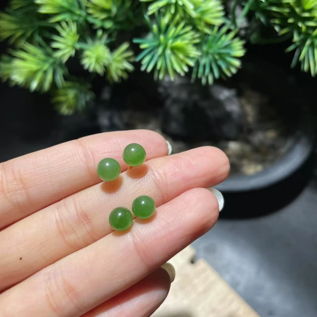 【玉经纶】20463/Q31-和田玉耳饰-多样性发其一·