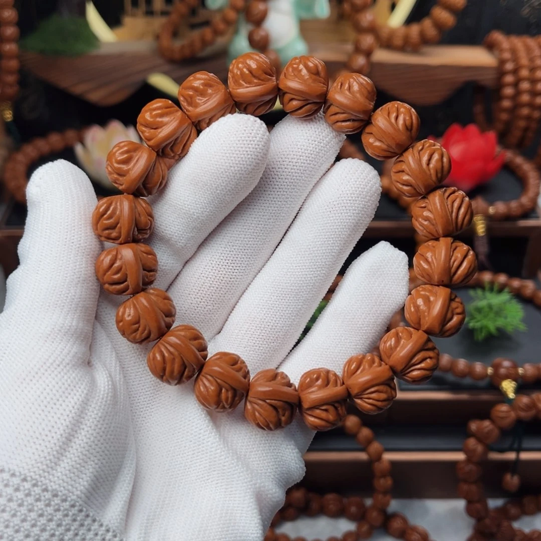 吊坠桃核心**水15双脊龙手串