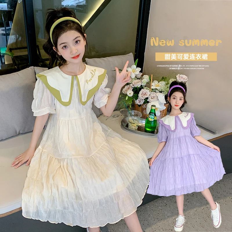 2025新款韩版儿童女童甜美时尚女孩公主裙夏季气质连衣裙ER8888