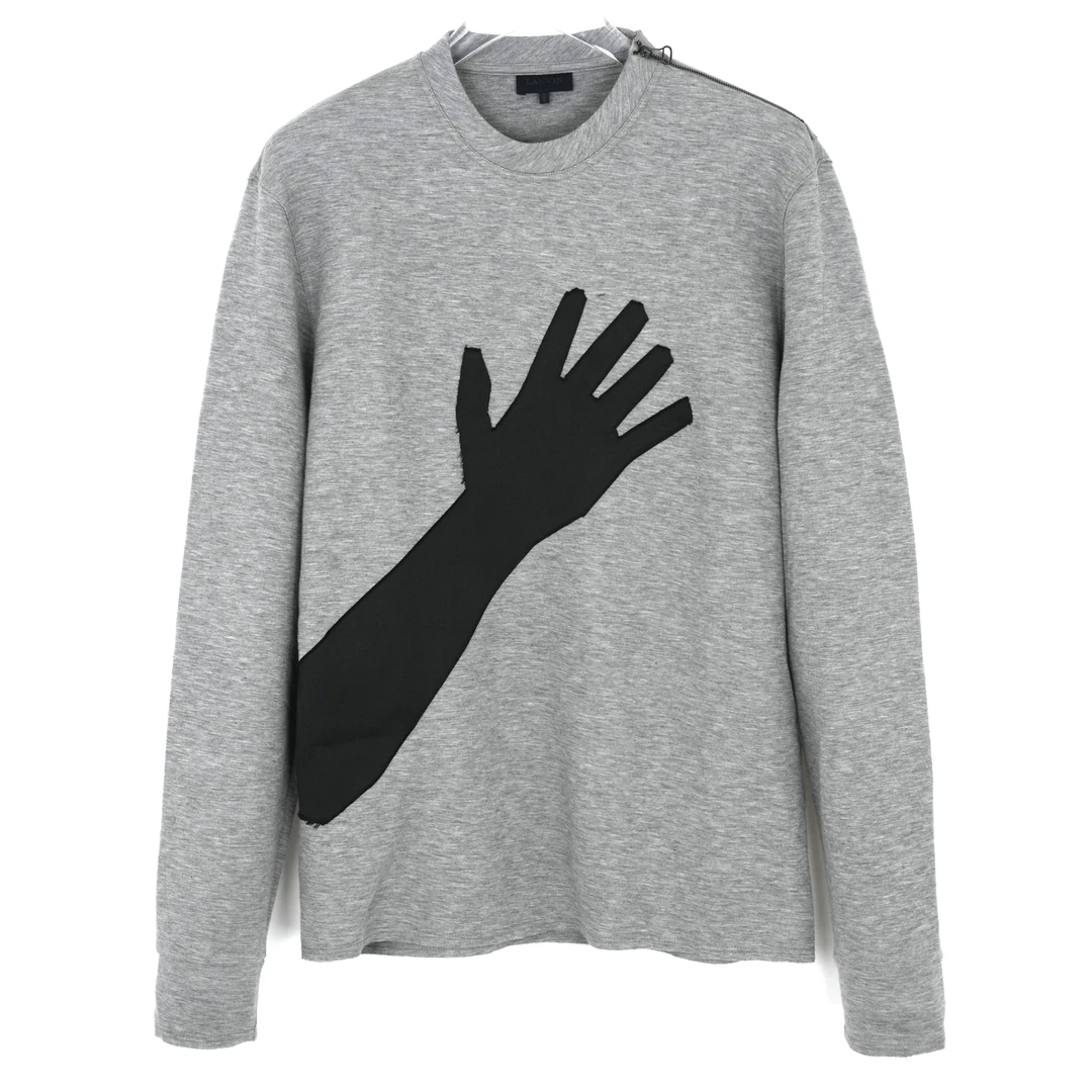 LANVIN 男士灰色棉质休闲套头卫衣 RMJE0002H14