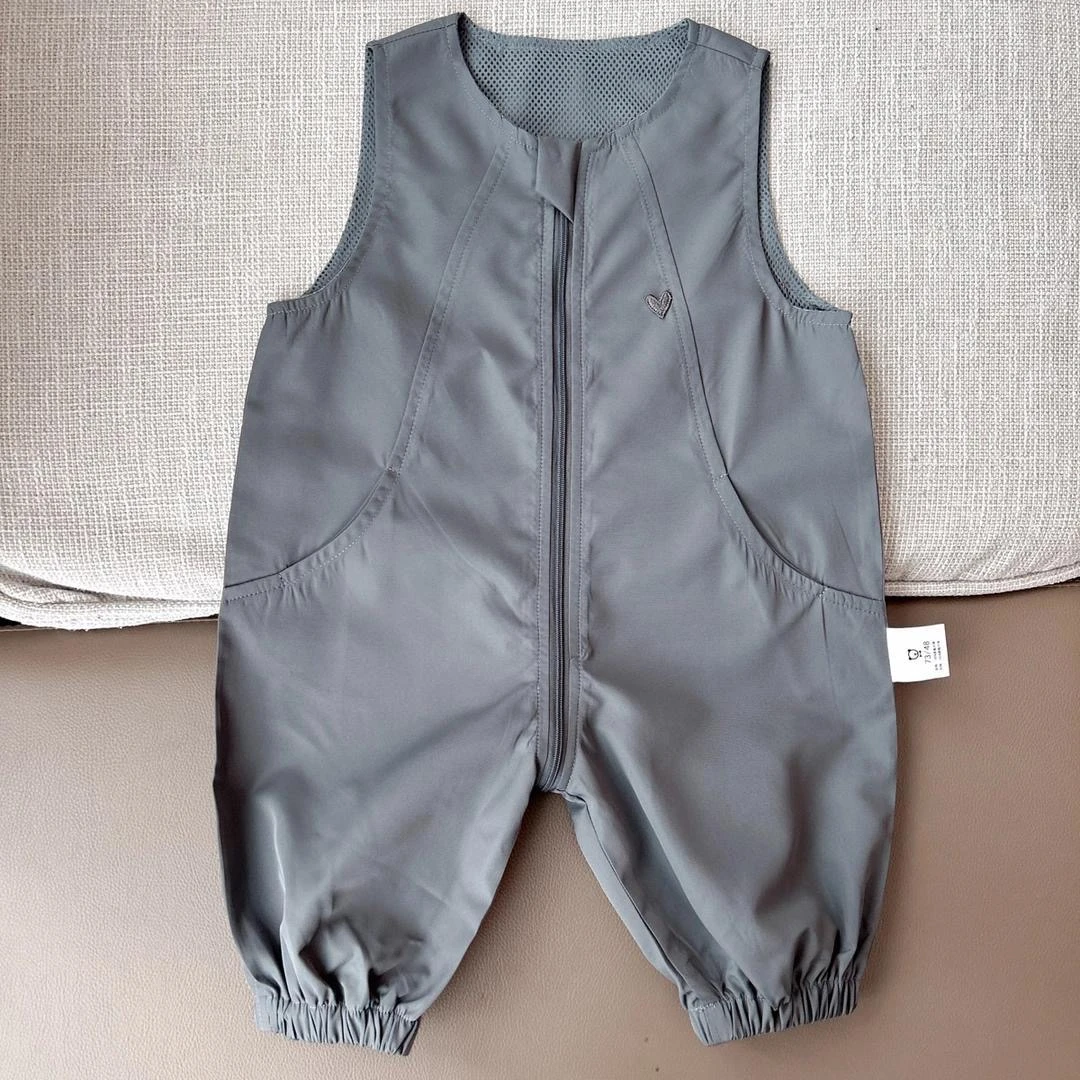 婴儿背带裤夏季薄款透气男童吊带裤超洋气两岁儿童小童男宝宝裤子